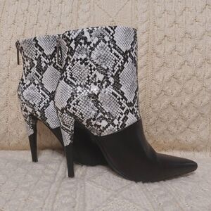 JustFab x Jessie James Decker Snakeskin Heeled Boots